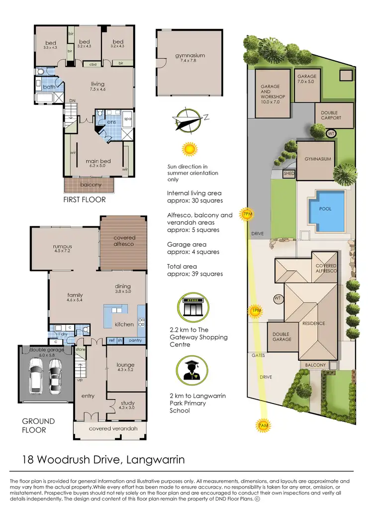 Floorplan of Homely house listing, 18 Woodrush Drive, Langwarrin VIC 3910