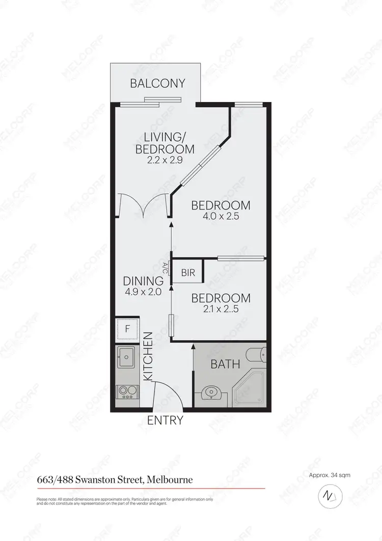 Floorplan of Homely apartment listing, 663/488 Swanston Street, Carlton VIC 3053