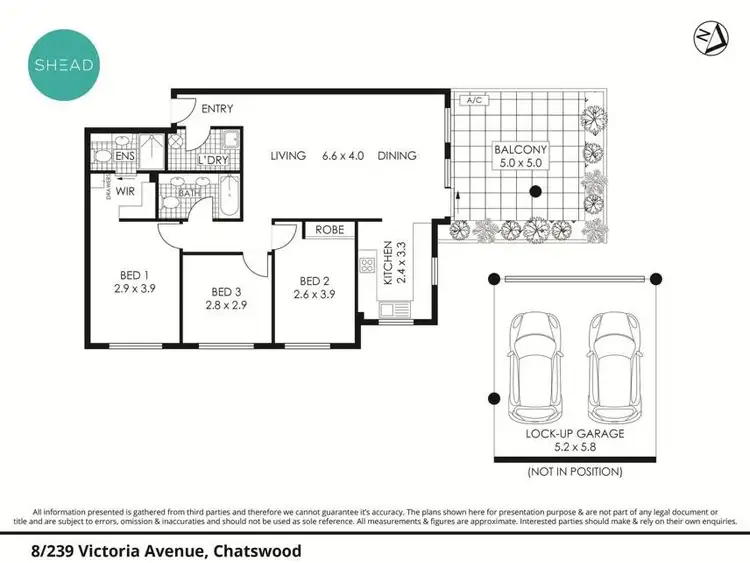 Floorplan of Homely unit listing, 8/239 Victoria Avenue, Chatswood NSW 2067