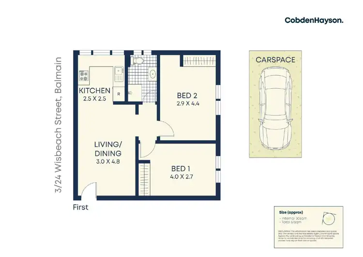 Floorplan of Homely apartment listing, 3/24 Wisbeach Street, Balmain NSW 2041