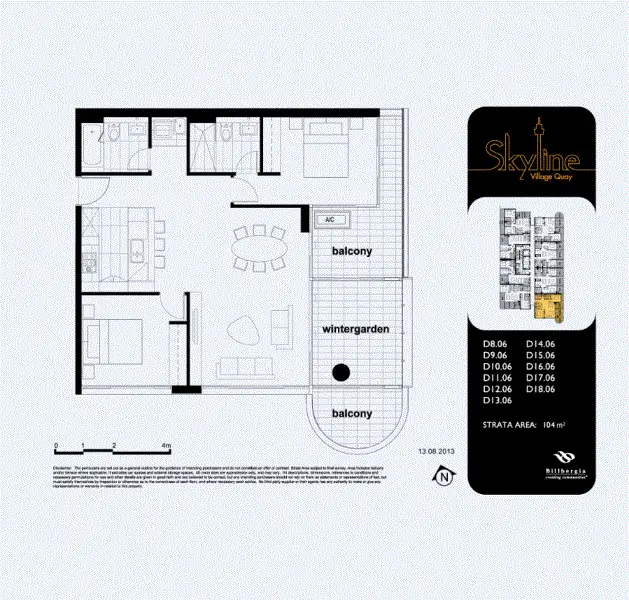 Floorplan of Homely apartment listing, 806/42 Walker Street, Rhodes NSW 2138