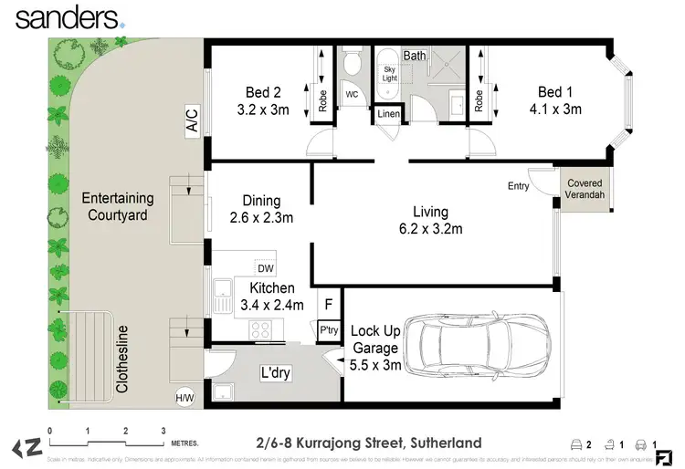 Floorplan of Homely villa listing, 2/6-8 Kurrajong Street, Sutherland NSW 2232