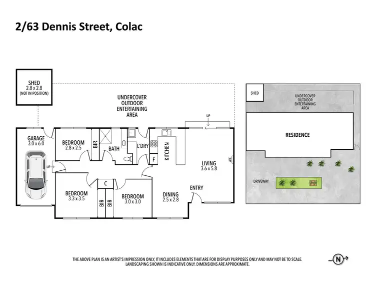Floorplan of Homely unit listing, 2/63 Dennis Street, Colac VIC 3250