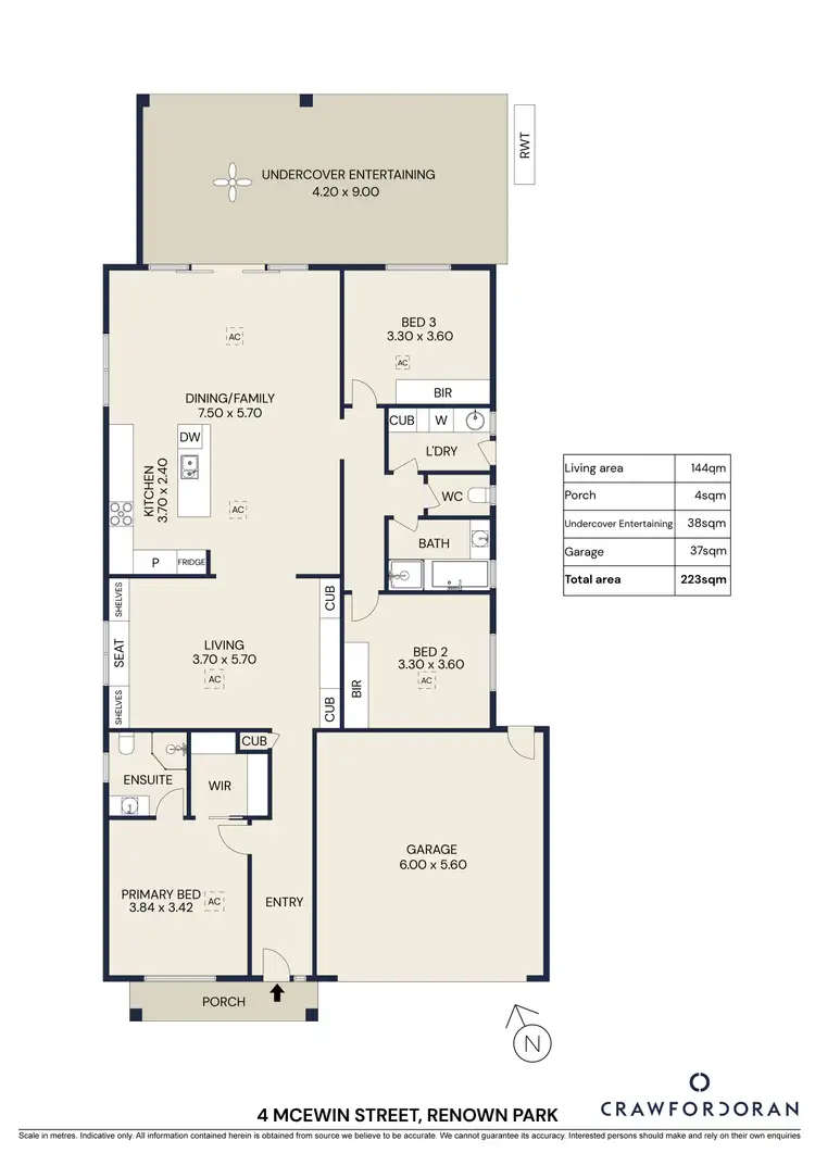 Floorplan of Homely house listing, 4 Mcewin Street, Renown Park SA 5008