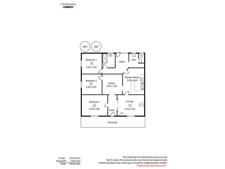 Floorplan of Homely house listing, 1 South Avenue, Lameroo SA 5302