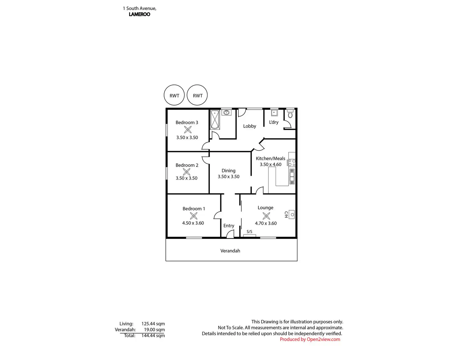 Floorplan of Homely house listing, 1 South Avenue, Lameroo SA 5302