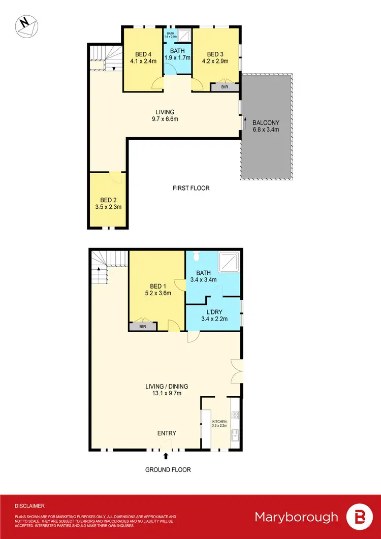 Floorplan of Homely block of units listing, 68-70 Astbury Street, Avoca VIC 3467