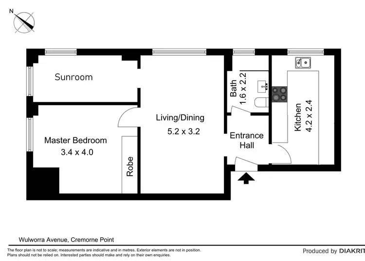 Floorplan of Homely apartment listing, 12/5 Wulworra Avenue, Cremorne Point NSW 2090
