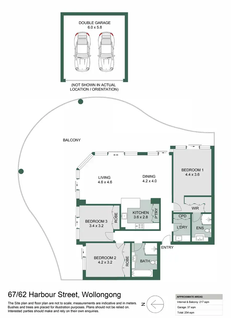 Floorplan of Homely apartment listing, 67/62 Harbour Street, Wollongong NSW 2500