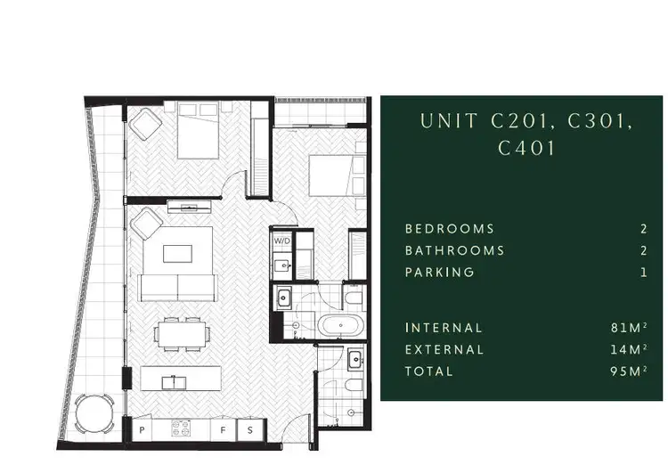 Floorplan of Homely apartment listing, C401/17 Conway Avenue, North Strathfield NSW 2137