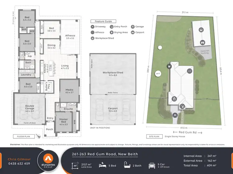 Floorplan of Homely house listing, 261-263 Red Gum Road, New Beith QLD 4124