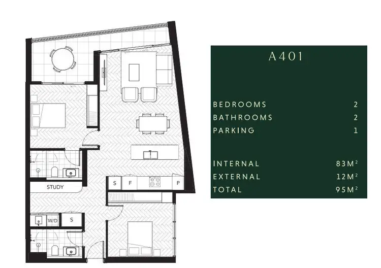 Floorplan of Homely apartment listing, A401/2 Rothwell Avenue, Concord West NSW 2138