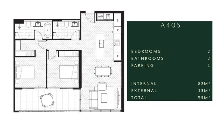 Floorplan of Homely apartment listing, A405/2 Rothwell Avenue, Concord West NSW 2138