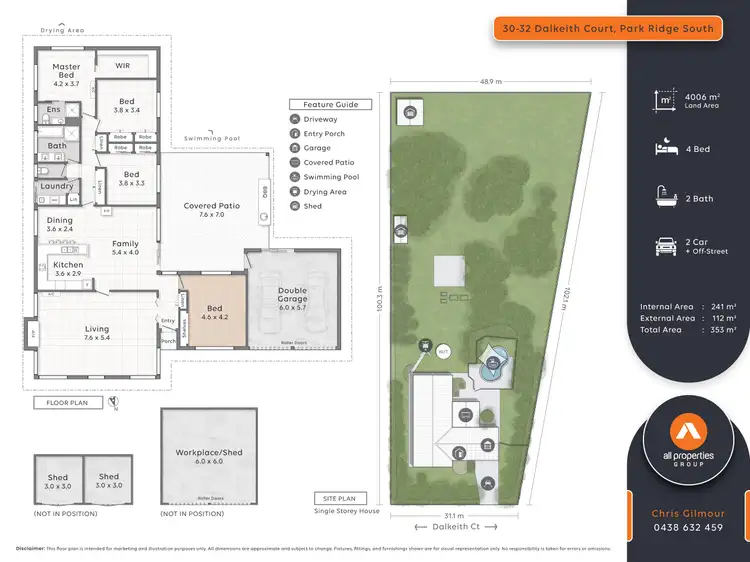 Floorplan of Homely house listing, 30-32 Dalkeith Court, Park Ridge South QLD 4125