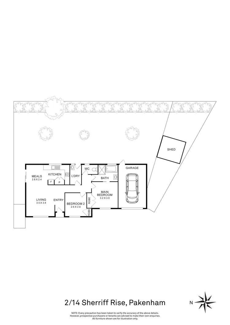 Floorplan of Homely house listing, 2/14 Sherriff Rise, Pakenham VIC 3810