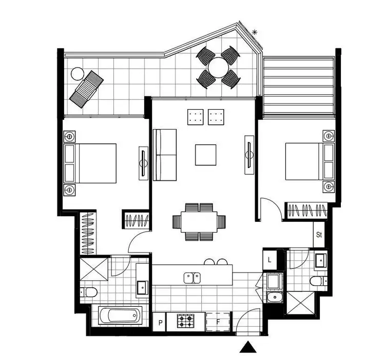 Floorplan of Homely apartment listing, 5405/148 Ross Street, Glebe NSW 2037