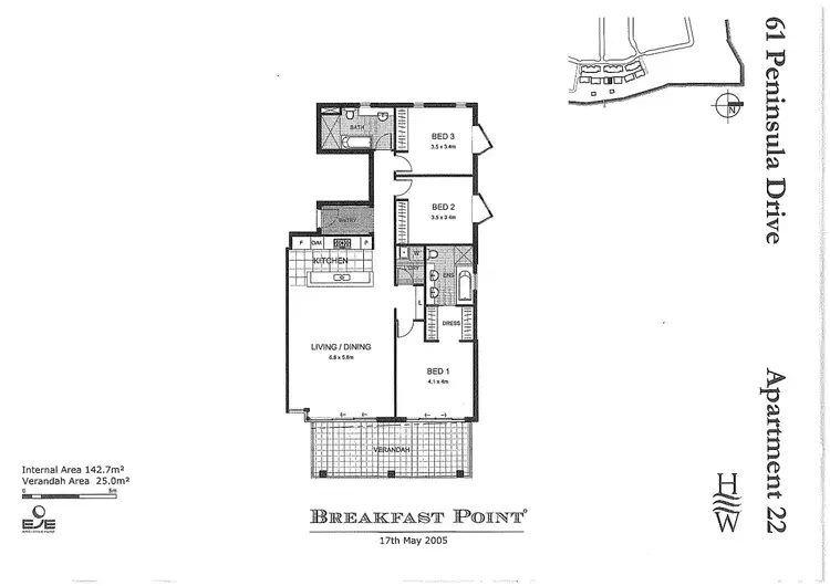 Floorplan of Homely apartment listing, 22/61 Peninsula Drive, Breakfast Point NSW 2137
