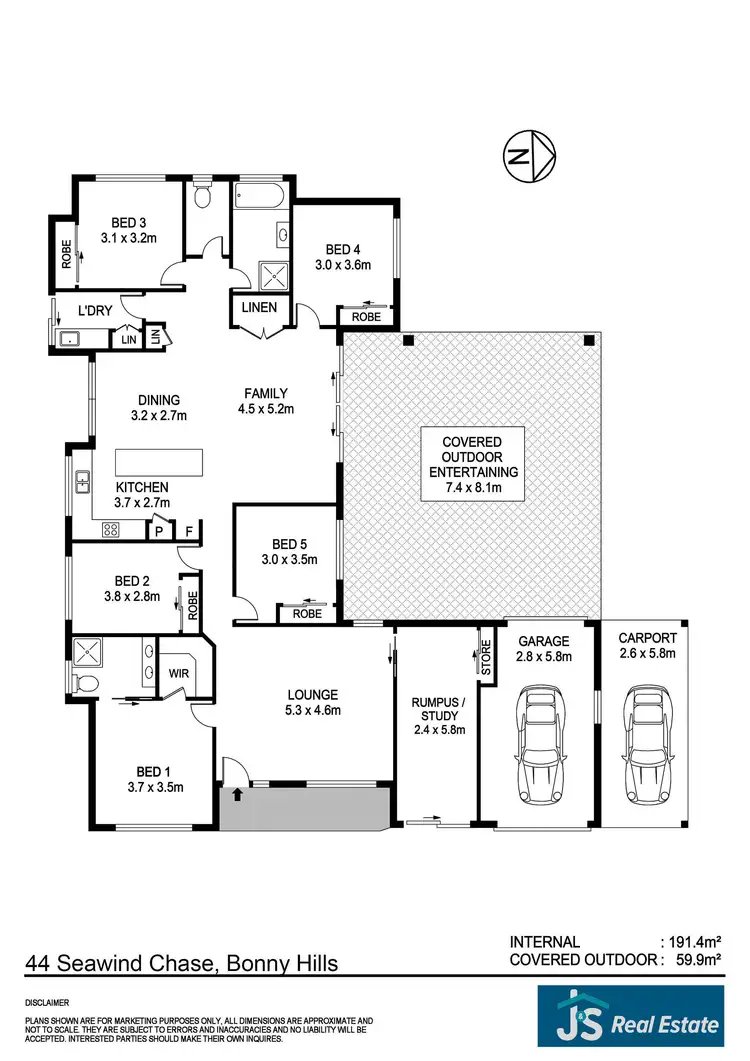 Floorplan of Homely house listing, 44 Seawind Chase, Bonny Hills NSW 2445