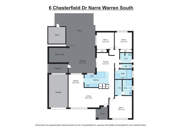 Floorplan of Homely house listing, 6 Chesterfield Drive, Narre Warren South VIC 3805