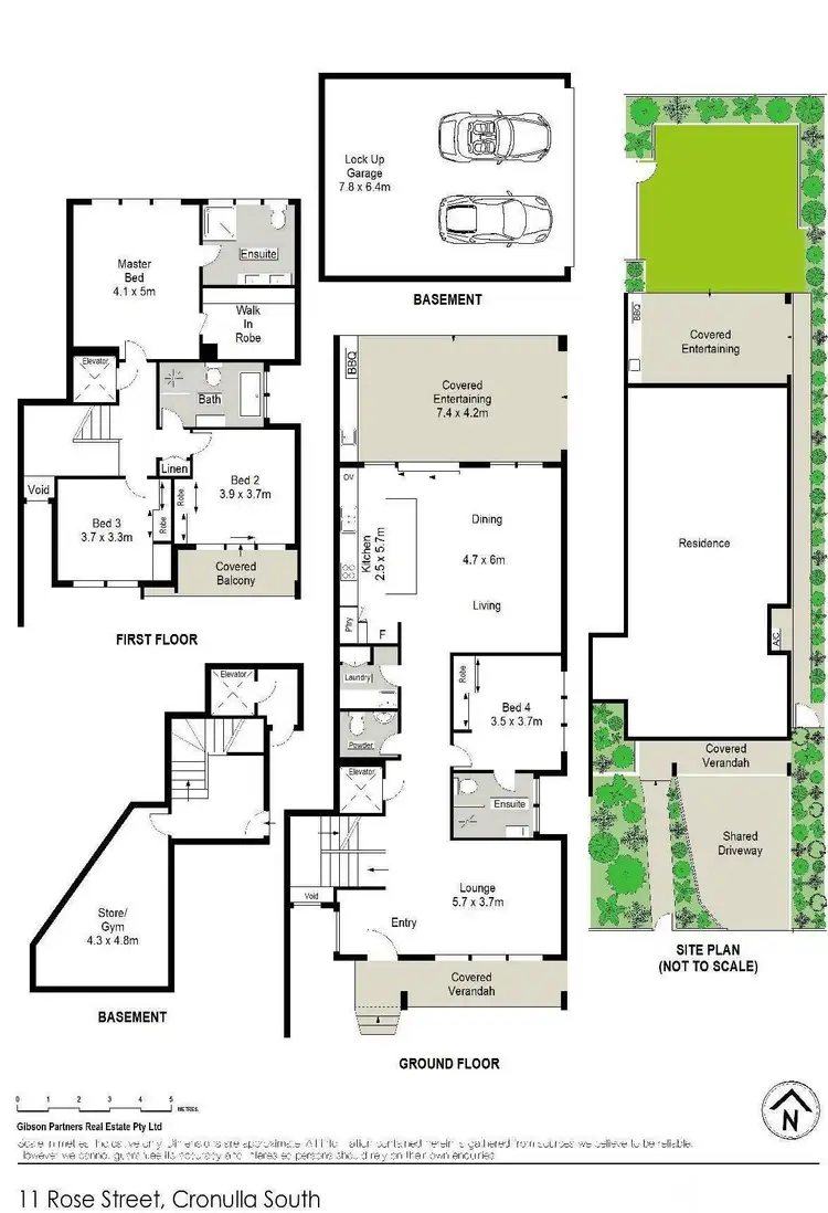Floorplan of Homely semi-detached listing, 11 Rose Street, Cronulla NSW 2230