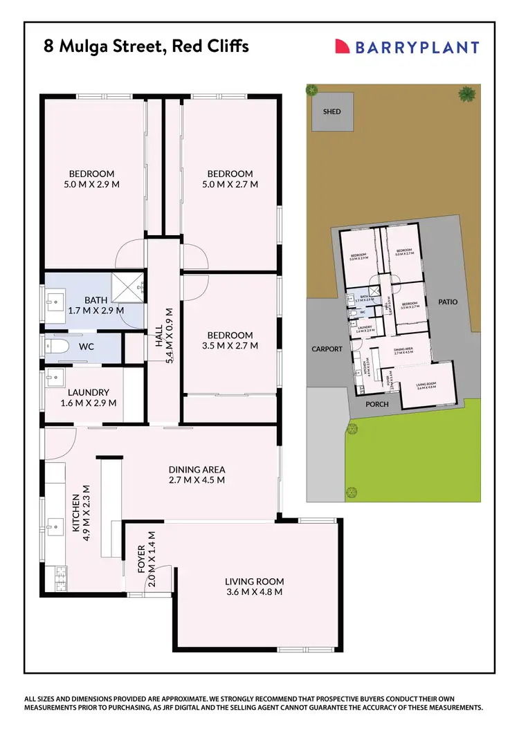 Floorplan of Homely house listing, 8 Mulga Street, Red Cliffs VIC 3496