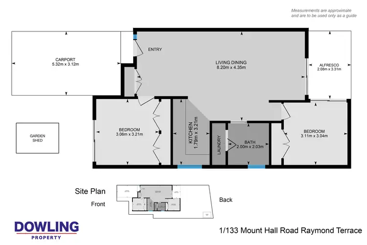 Floorplan of Homely semi-detached listing, 1/133 Mount Hall Road, Raymond Terrace NSW 2324