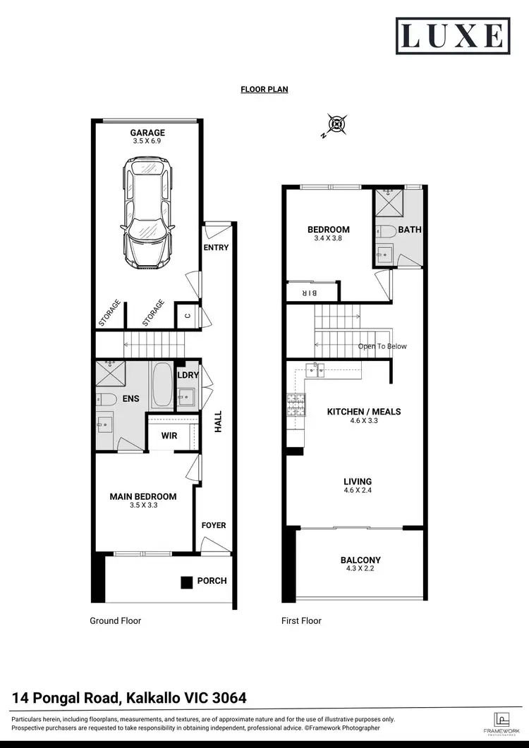 Floorplan of Homely townhouse listing, 14 Pongal Road, Kalkallo VIC 3064