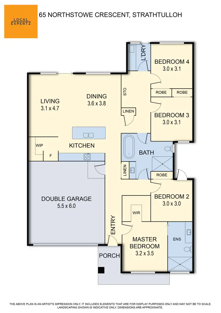 Floorplan of Homely house listing, 65 Northstowe Crescent, Strathtulloh VIC 3338