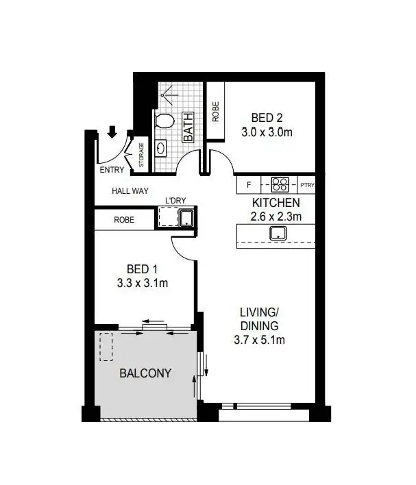 Floorplan of Homely apartment listing, 207/21 Challis Street, Dickson ACT 2602