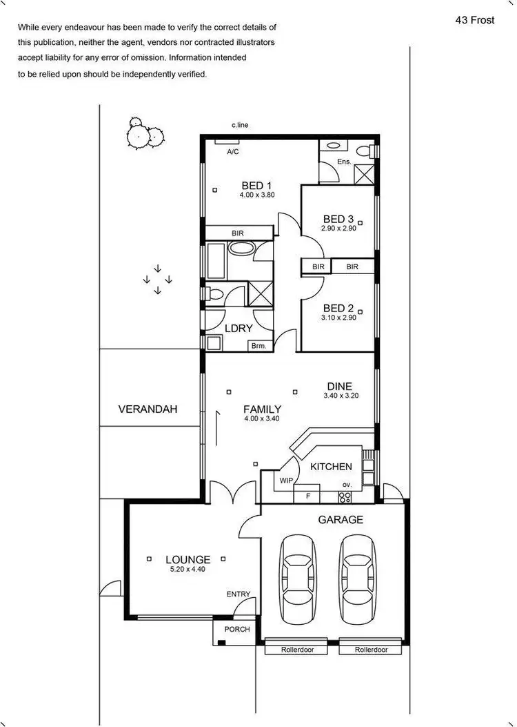 Floorplan of Homely house listing, 43 Frost Street, Newton SA 5074