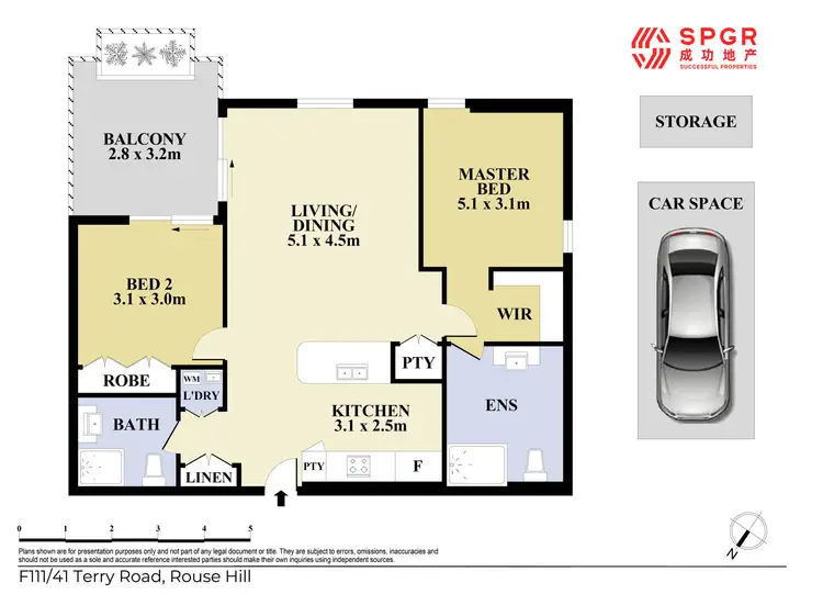 Floorplan of Homely apartment listing, F111/41 Terry Road, Rouse Hill NSW 2155