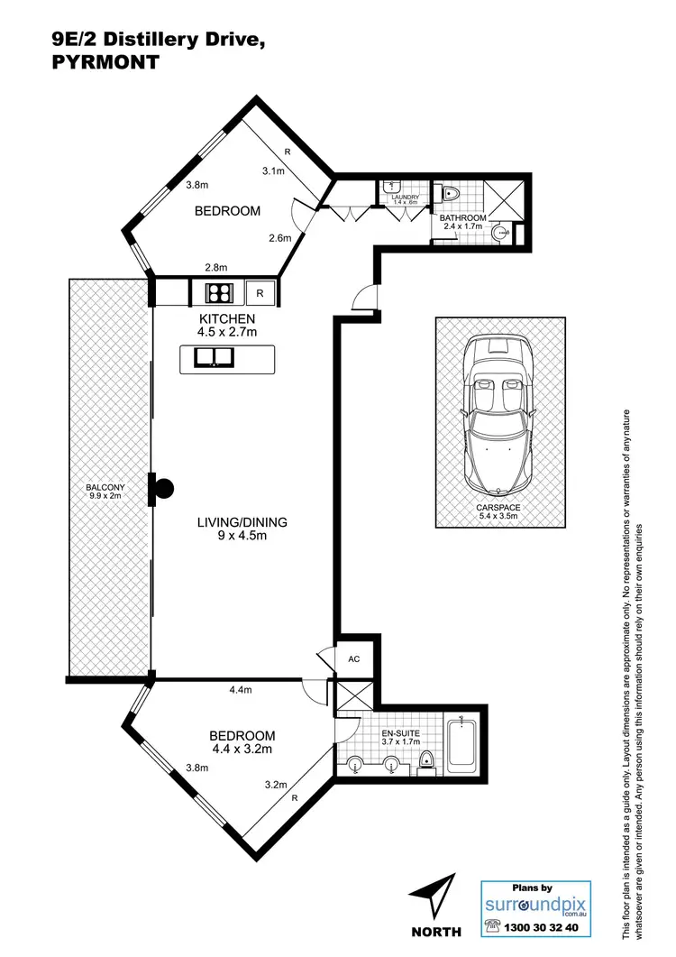 Floorplan of Homely apartment listing, 9E/2 Distillery Drive, Pyrmont NSW 2009