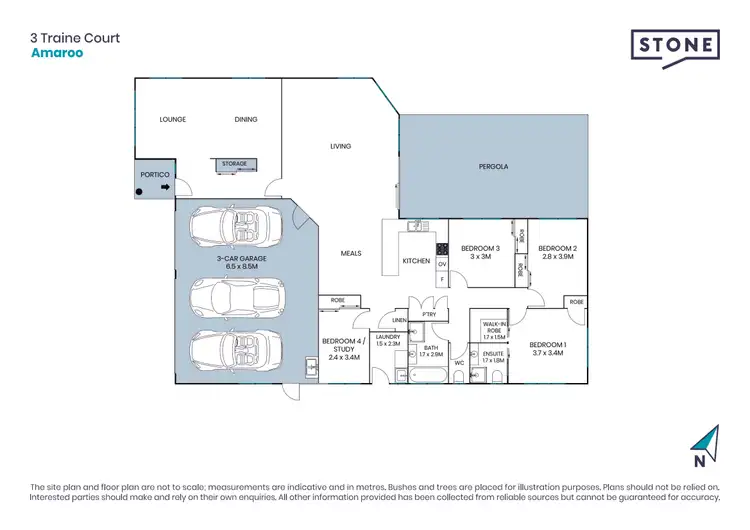 Floorplan of Homely house listing, 3 Traine Court, Amaroo ACT 2914