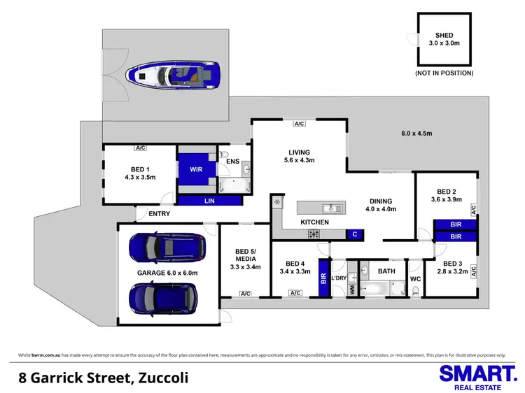 Floorplan of Homely house listing, 8 Garrick Street, Zuccoli NT 832