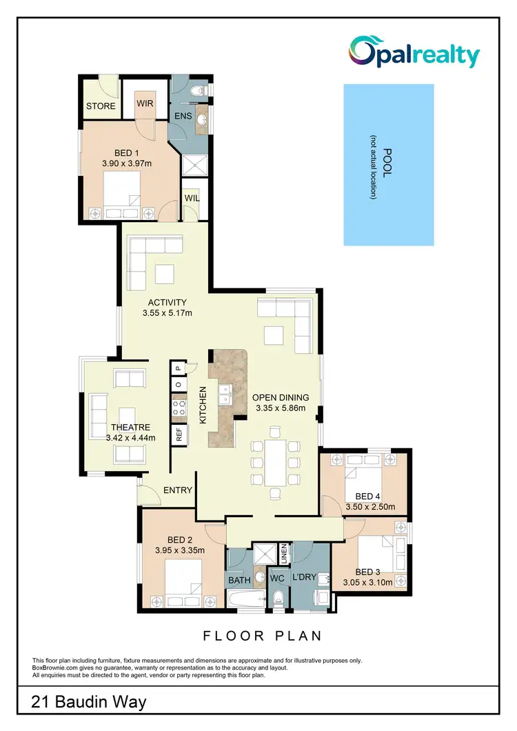 Floorplan of Homely house listing, 21 Baudin Way, Singleton WA 6175