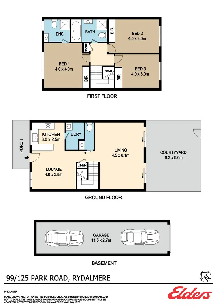 Floorplan of Homely townhouse listing, 99/125 Park Road, Rydalmere NSW 2116