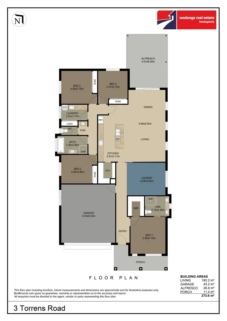 Floorplan of Homely house listing, 3 Torrens Road, Leneva VIC 3691