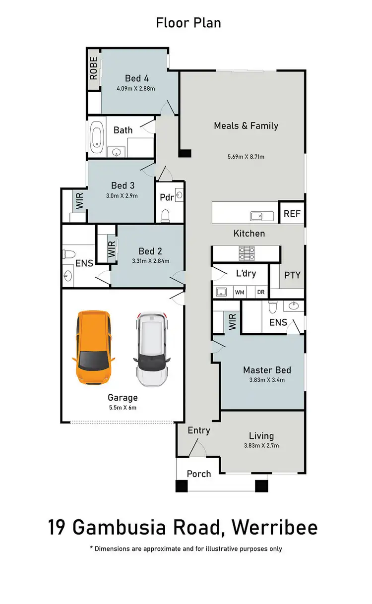 Floorplan of Homely house listing, 19 Gambusia Road, Werribee VIC 3030