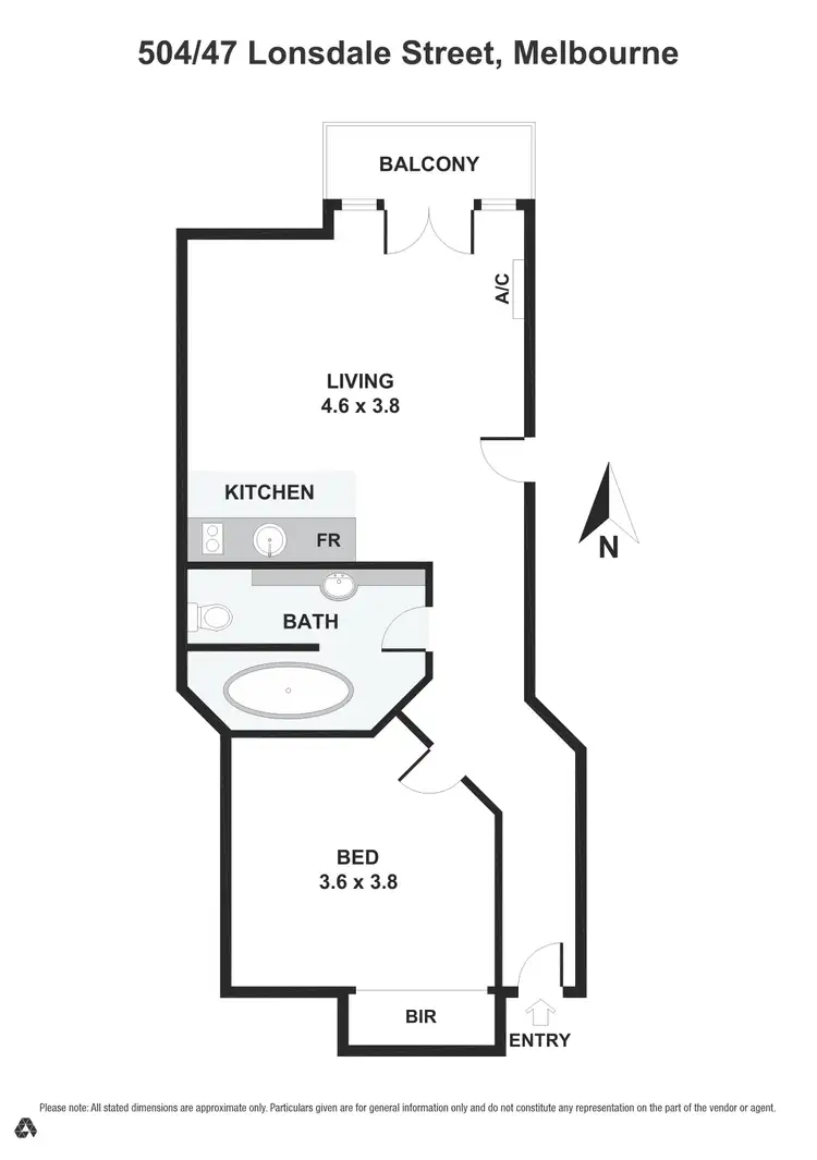 Floorplan of Homely unit listing, 504/47 Lonsdale Street, Melbourne VIC 3000