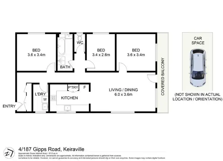 Floorplan of Homely unit listing, 4/187 Gipps Road, Keiraville NSW 2500