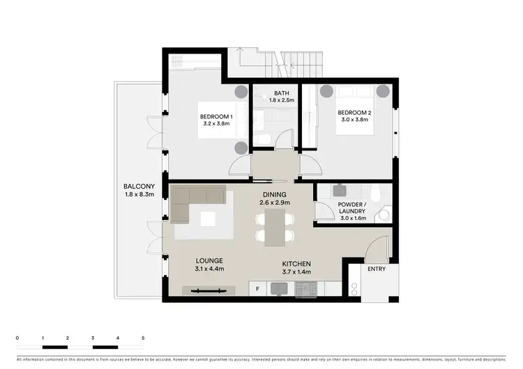 Floorplan of Homely apartment listing, 5/17 Halstead Place, Geelong West VIC 3218