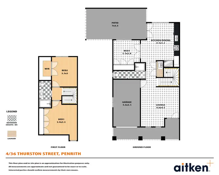 Floorplan of Homely townhouse listing, 4/36 Thurston Street, Penrith NSW 2750