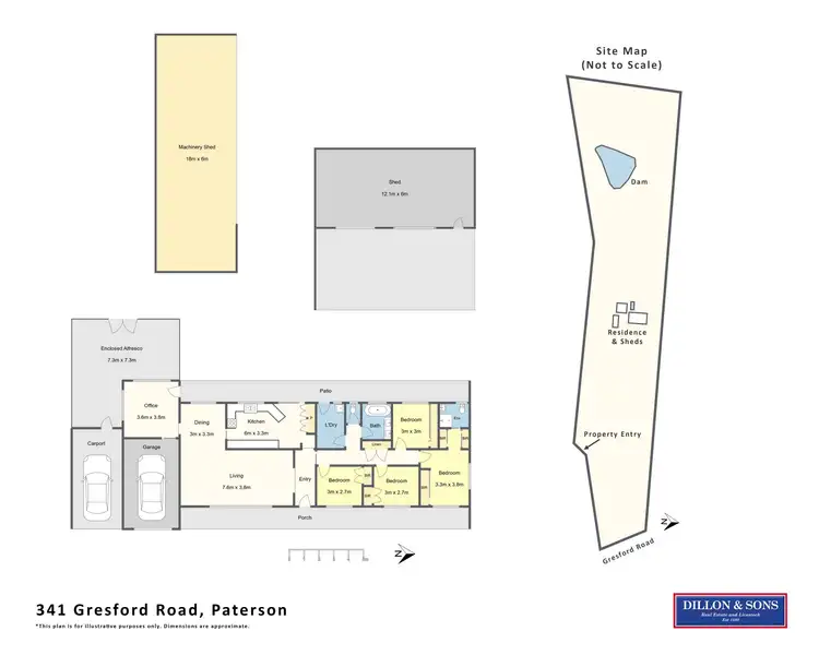 Floorplan of Homely rural property listing, 341 Gresford Road, Paterson NSW 2421