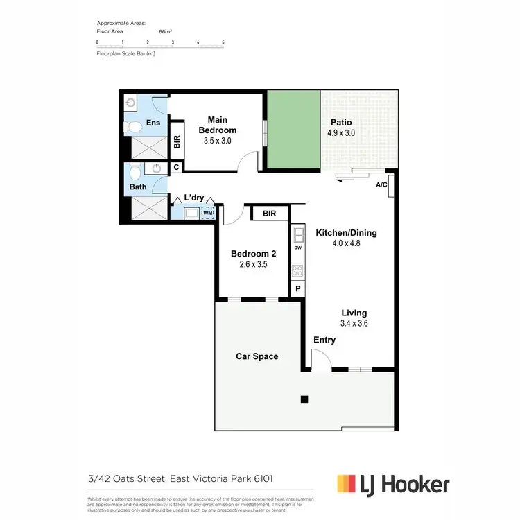 Floorplan of Homely apartment listing, 3/42 Oats Street, East Victoria Park WA 6101