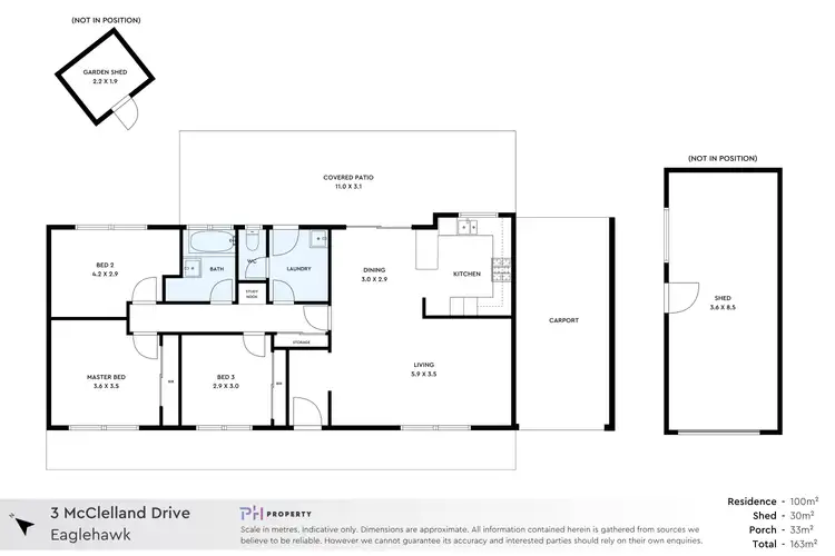Floorplan of Homely house listing, 3 McClelland Drive, Eaglehawk VIC 3556