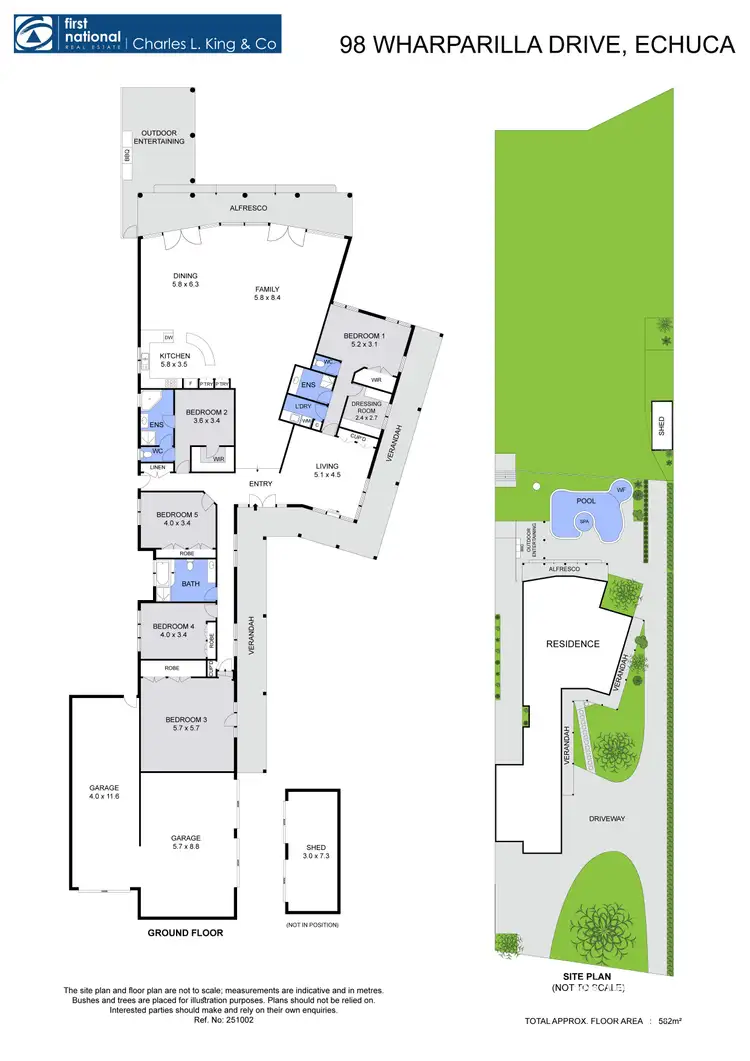 Floorplan of Homely house listing, 98 Wharparilla Drive, Echuca VIC 3564