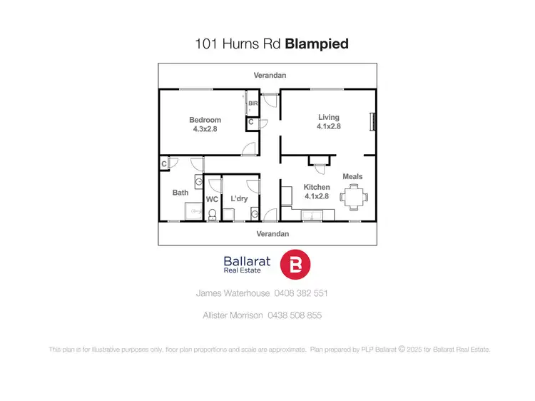 Floorplan of Homely house listing, 101 Hurns Road, Blampied VIC 3364