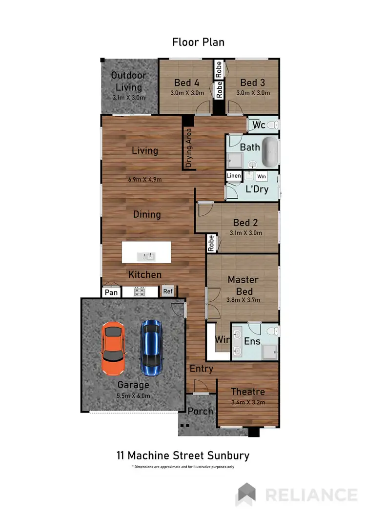 Floorplan of Homely house listing, 11 Machine Street, Sunbury VIC 3429