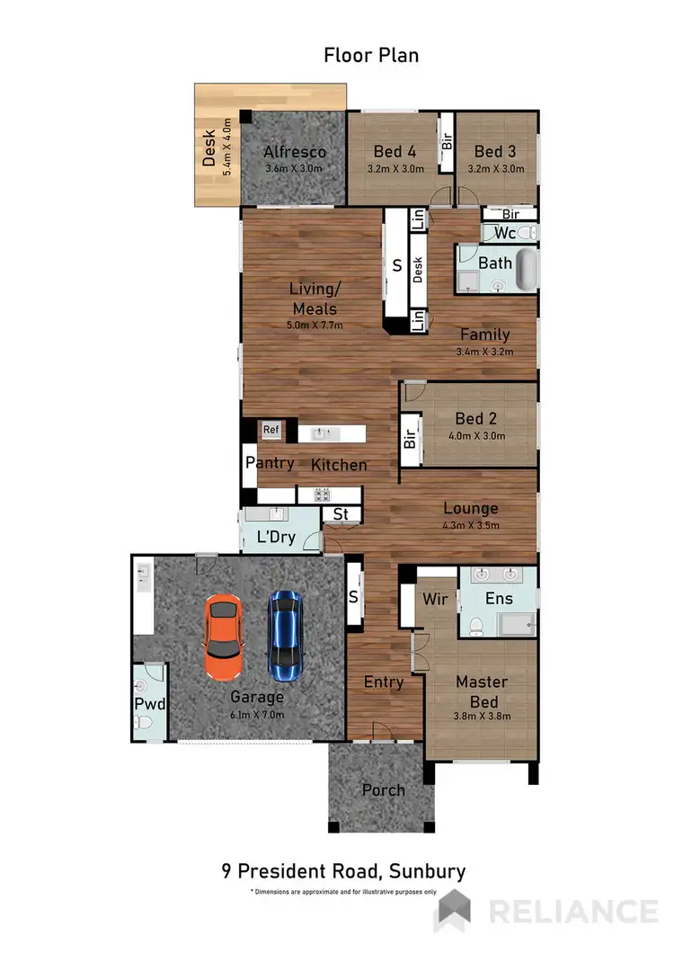 Floorplan of Homely house listing, 9 President Road, Sunbury VIC 3429