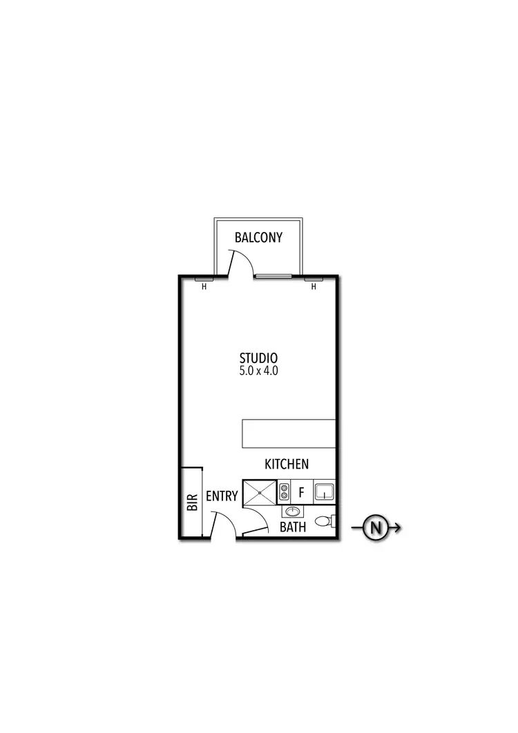 Floorplan of Homely studio listing, 44/145 Canterbury Road, Toorak VIC 3142